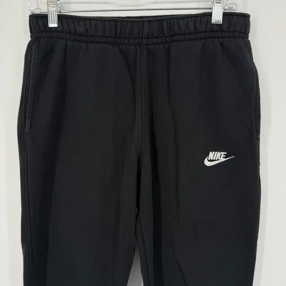 Men's Black Embroidered NSW Nike Sportswear Club Fleece Sweatpants~ M BV2707-010